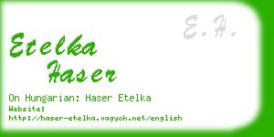 etelka haser business card